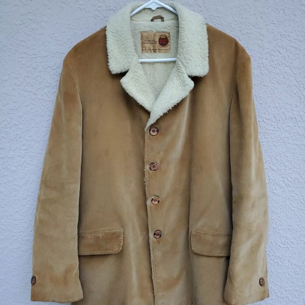 Vintage Zero King Men's Long Wool  Lined Wind and Water Repellent sz 42